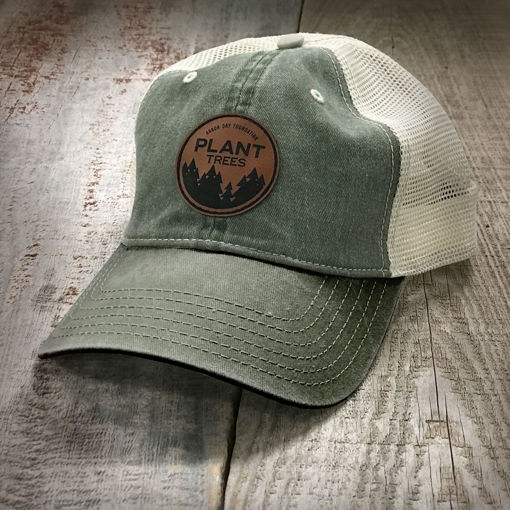 Plant Trees Leather Patch Hat-Olive/Olive