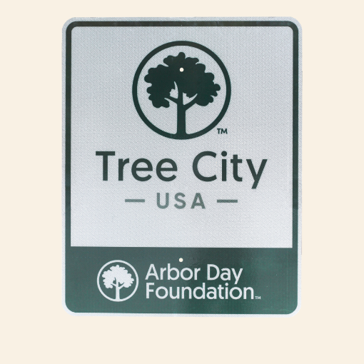 Tree City USA Road Sign